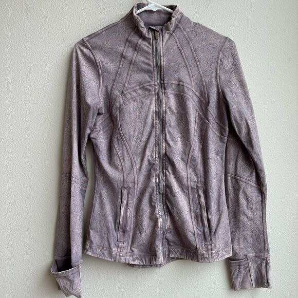 Lululemon Define Jacket Dye Ice Wash Violet Verbena Pink Purple Size 8 Medium